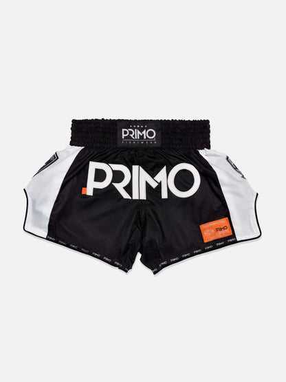 Short Muay Thai Free Flow Noir et Blanc PRIMO