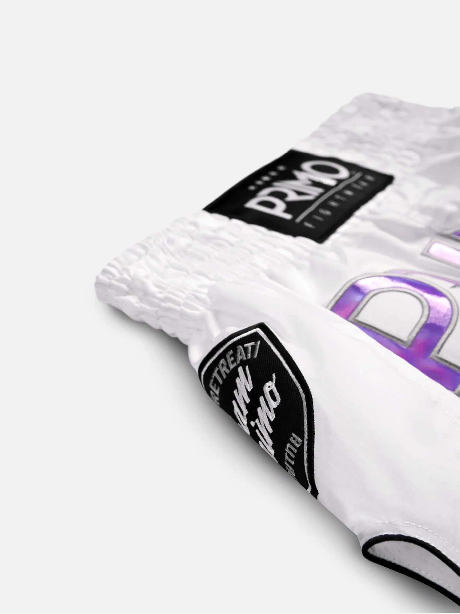 Short Muay Thai Hologramme Blanc PRIMO