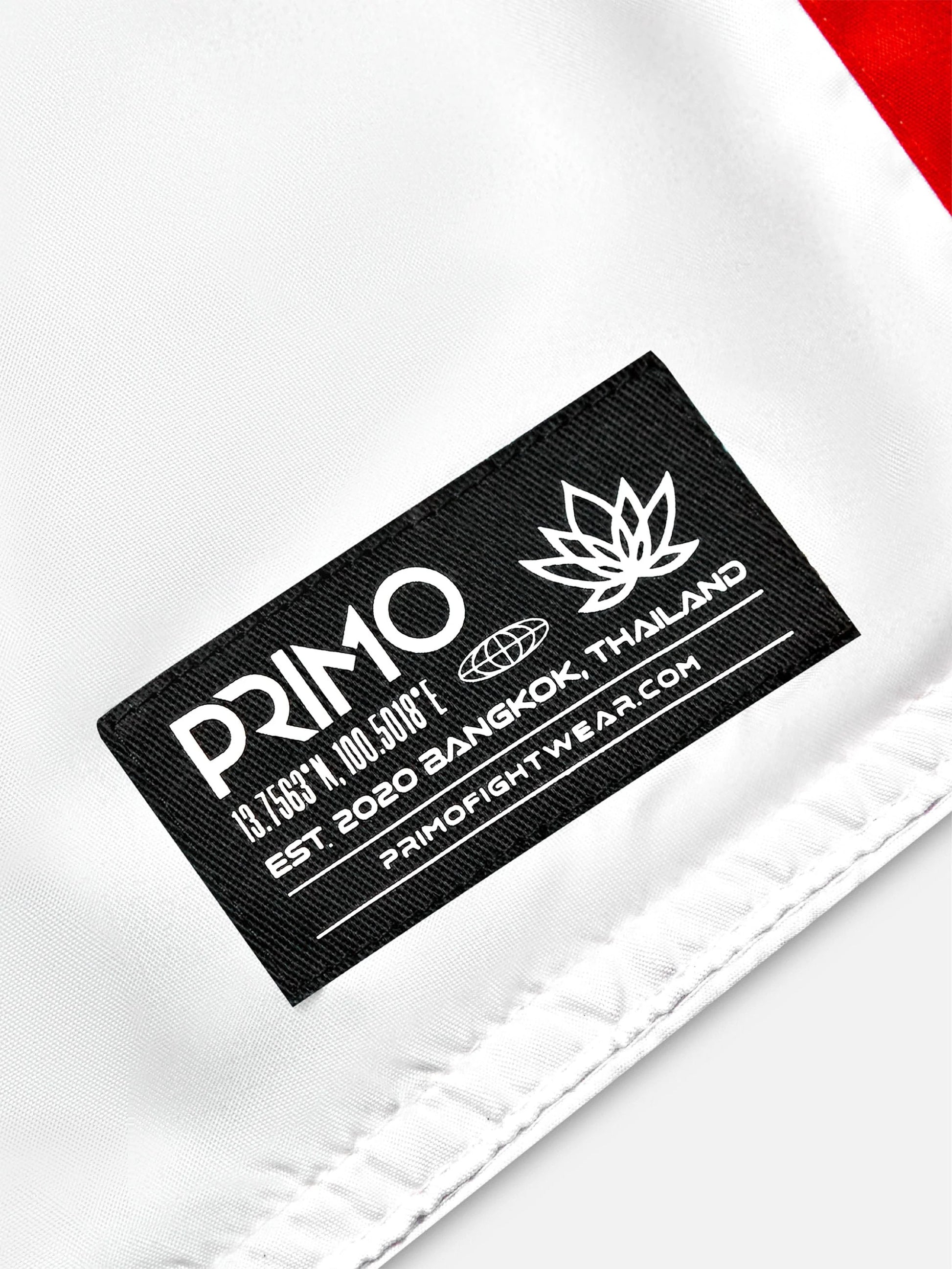 Short Muay Thai Trinity Rouge et Blanc PRIMO