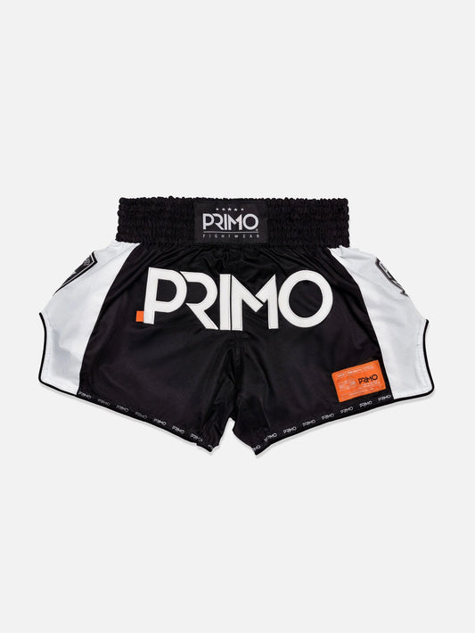 Short Muay Thai Free Flow Noir et Blanc PRIMO