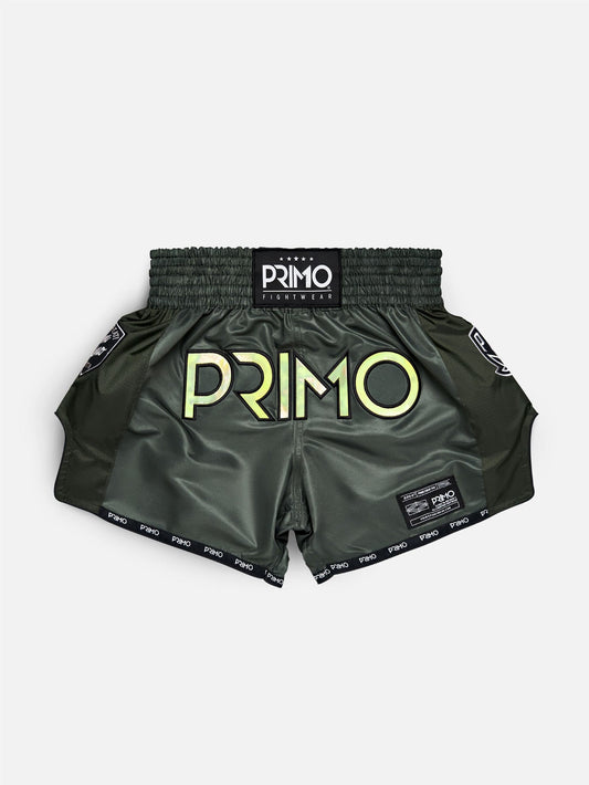 Short Muay Thai Hologramme Vert PRIMO